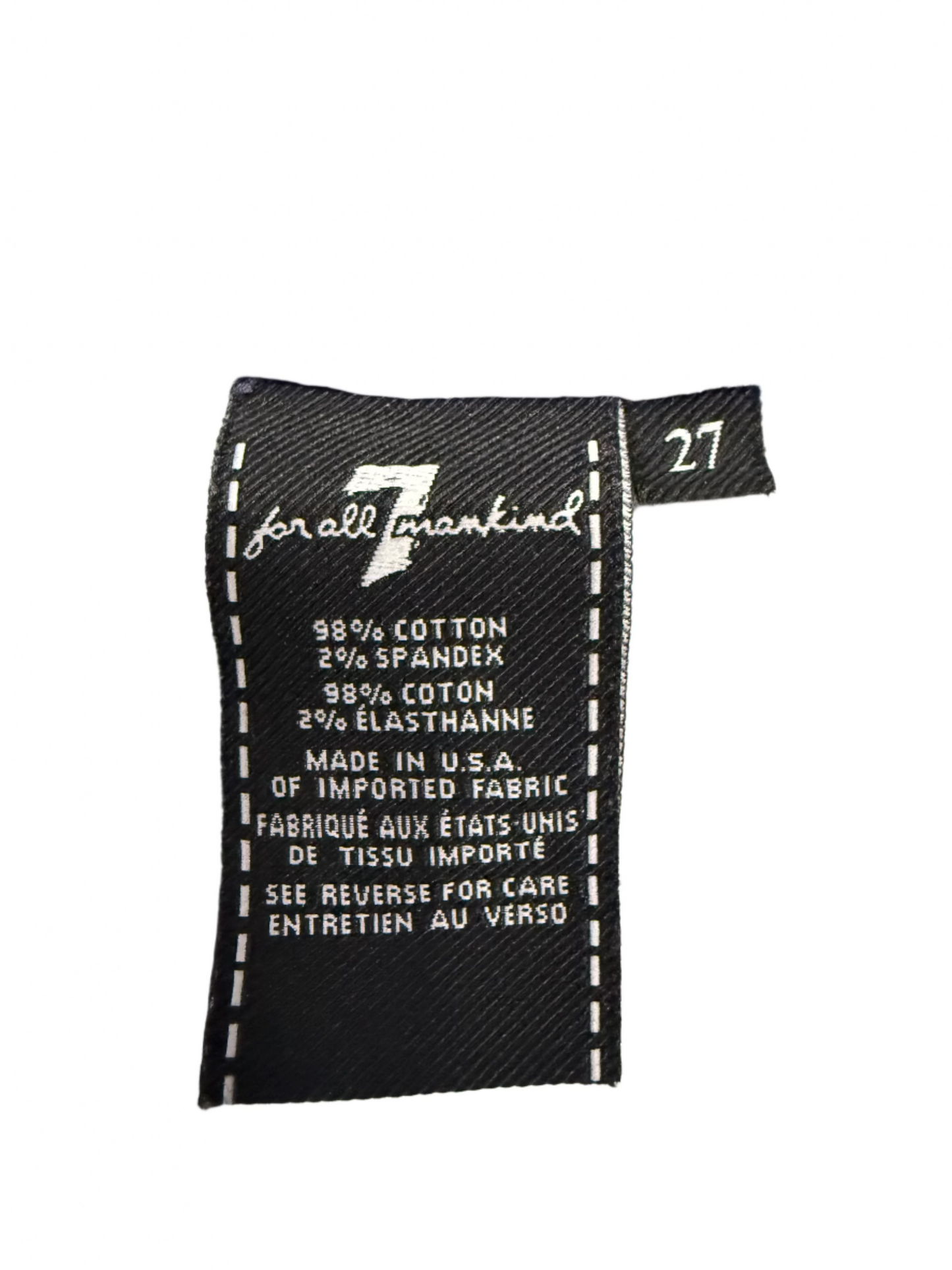 7 For All Mankind Size 27 Length 32" Dojo
