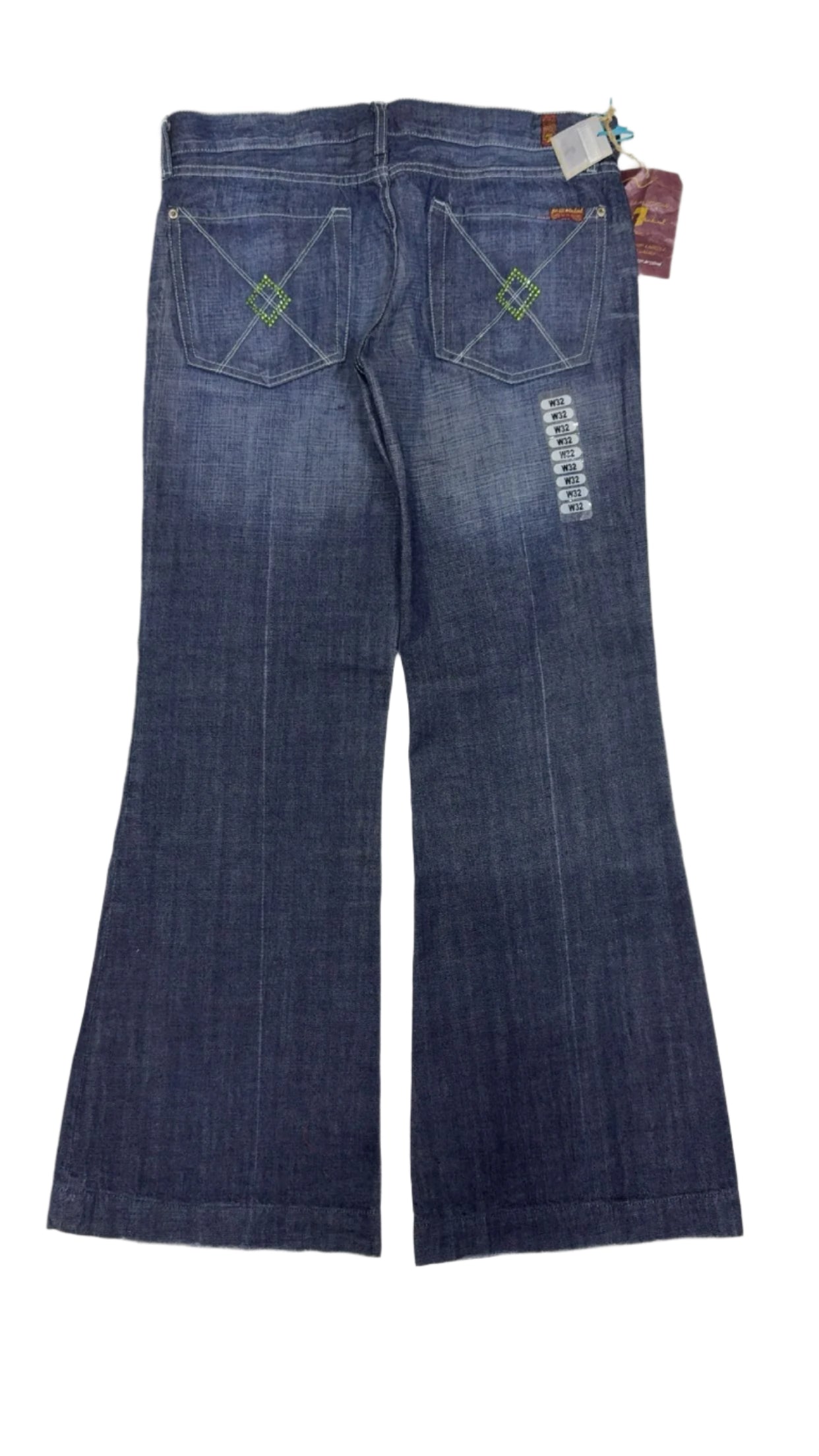 7 For All Mankind Size 32 Length 33.5" Dojo Rhinestones