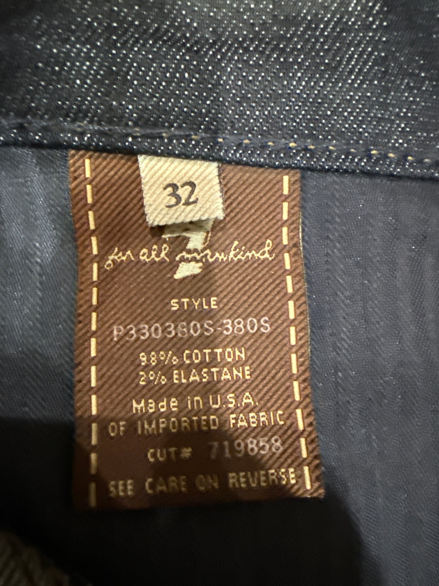 7 For All Mankind Size 32 Length 35 Ginger