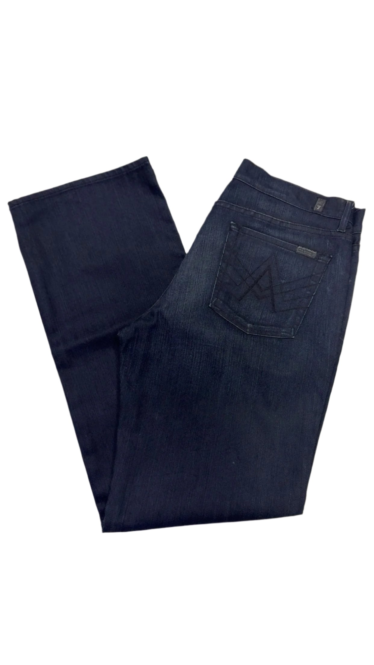 7 For All Mankind Size 34 Length 33.5" A Pocket Relaxed Wide Leg
