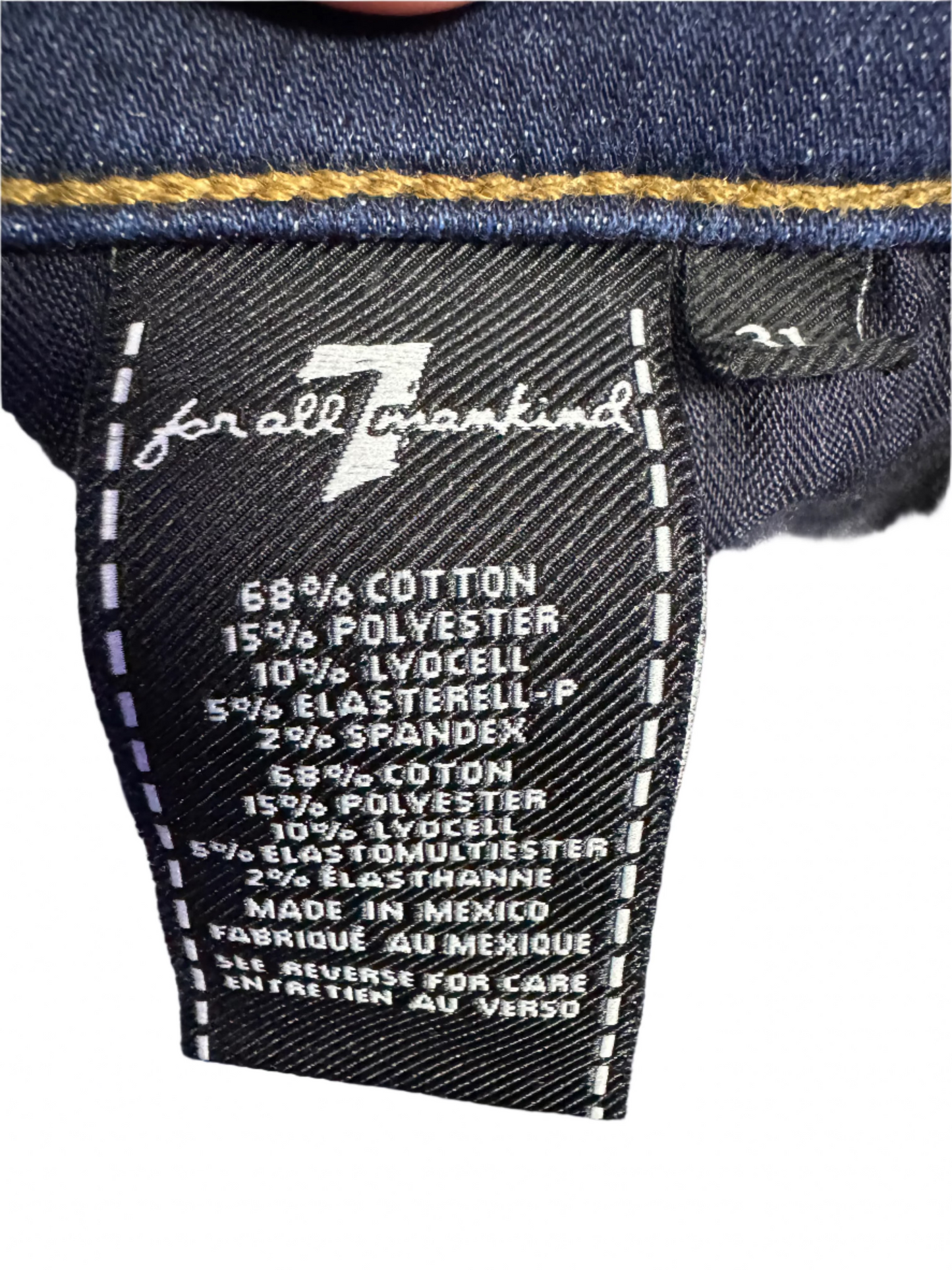 7 For All Mankind Size 31 Length 34"