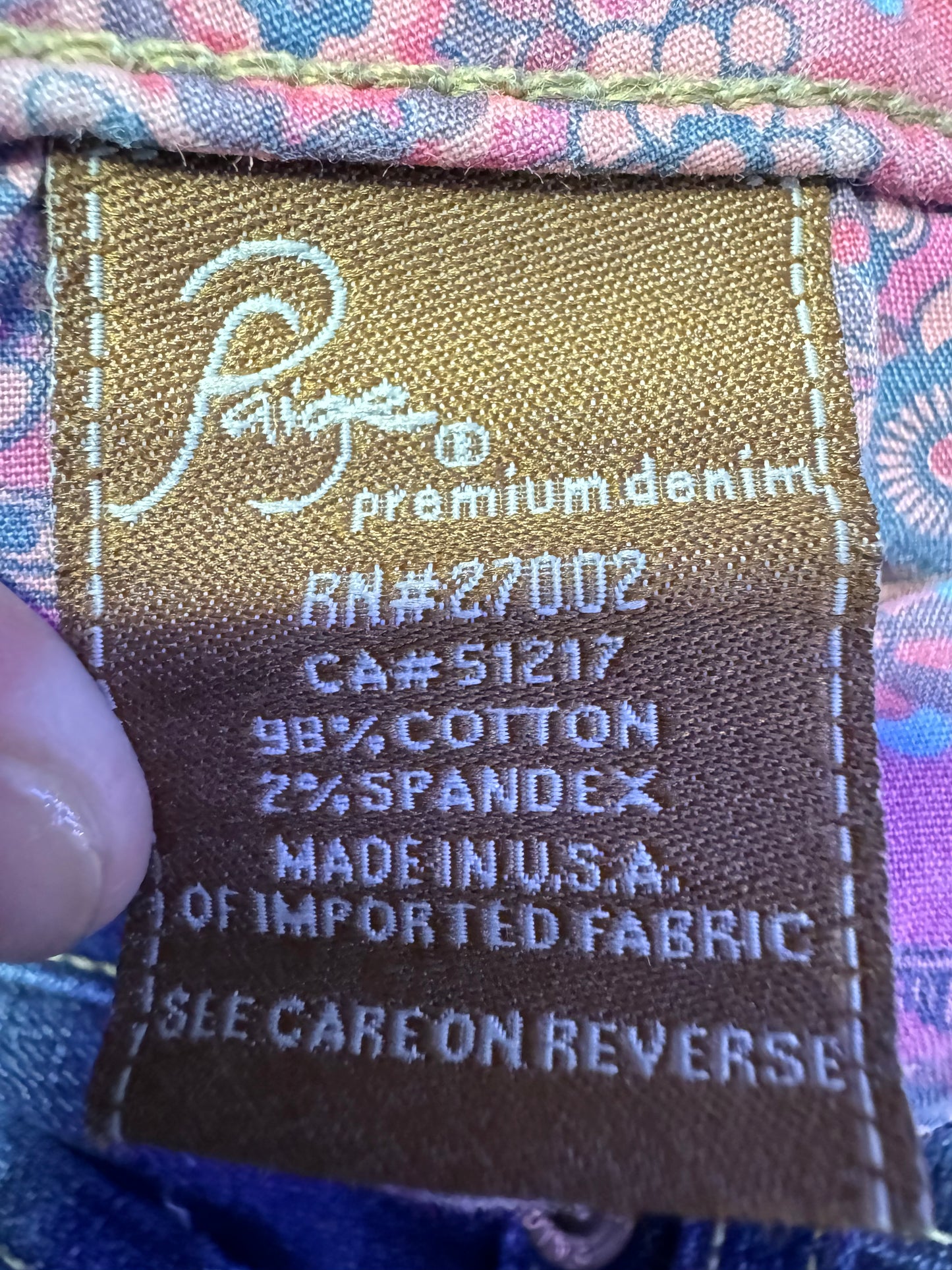 Paige Size 31 Length 32" Laurel Canyon