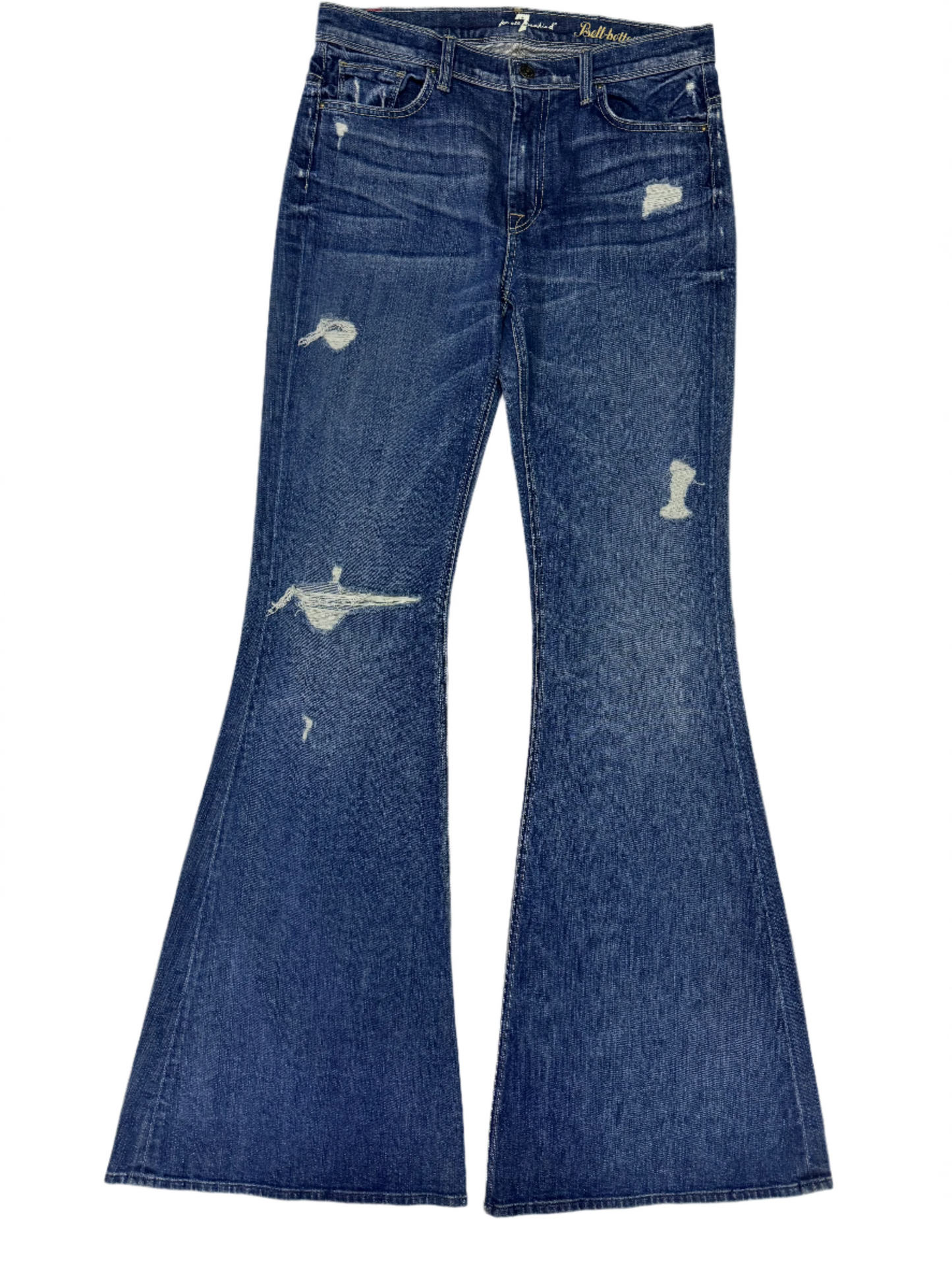 7 For All Mankind Size 31 Length 37.5" Bell Bottom Distressed