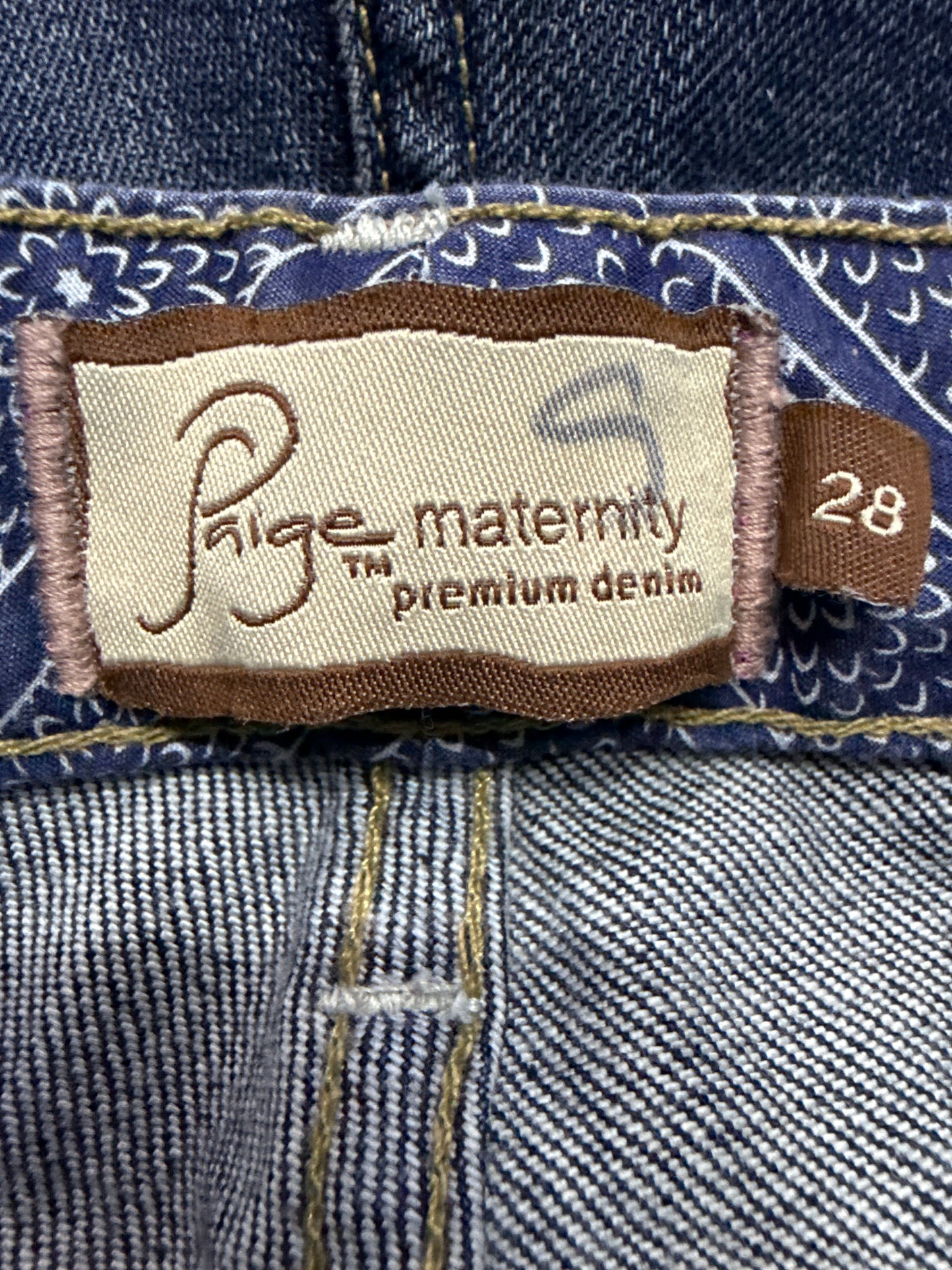 Paige Size 28 Length 35" Westbourne Bootcut "Maternity"