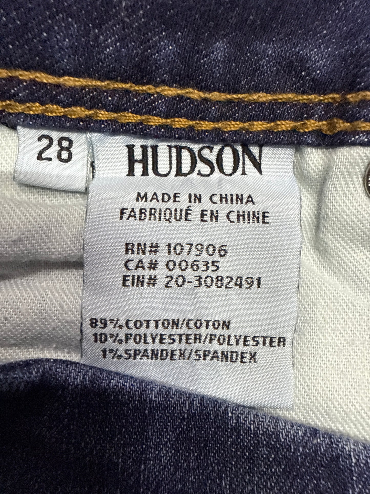 Hudson Size 28 Length 33.5" Signature Bootcut