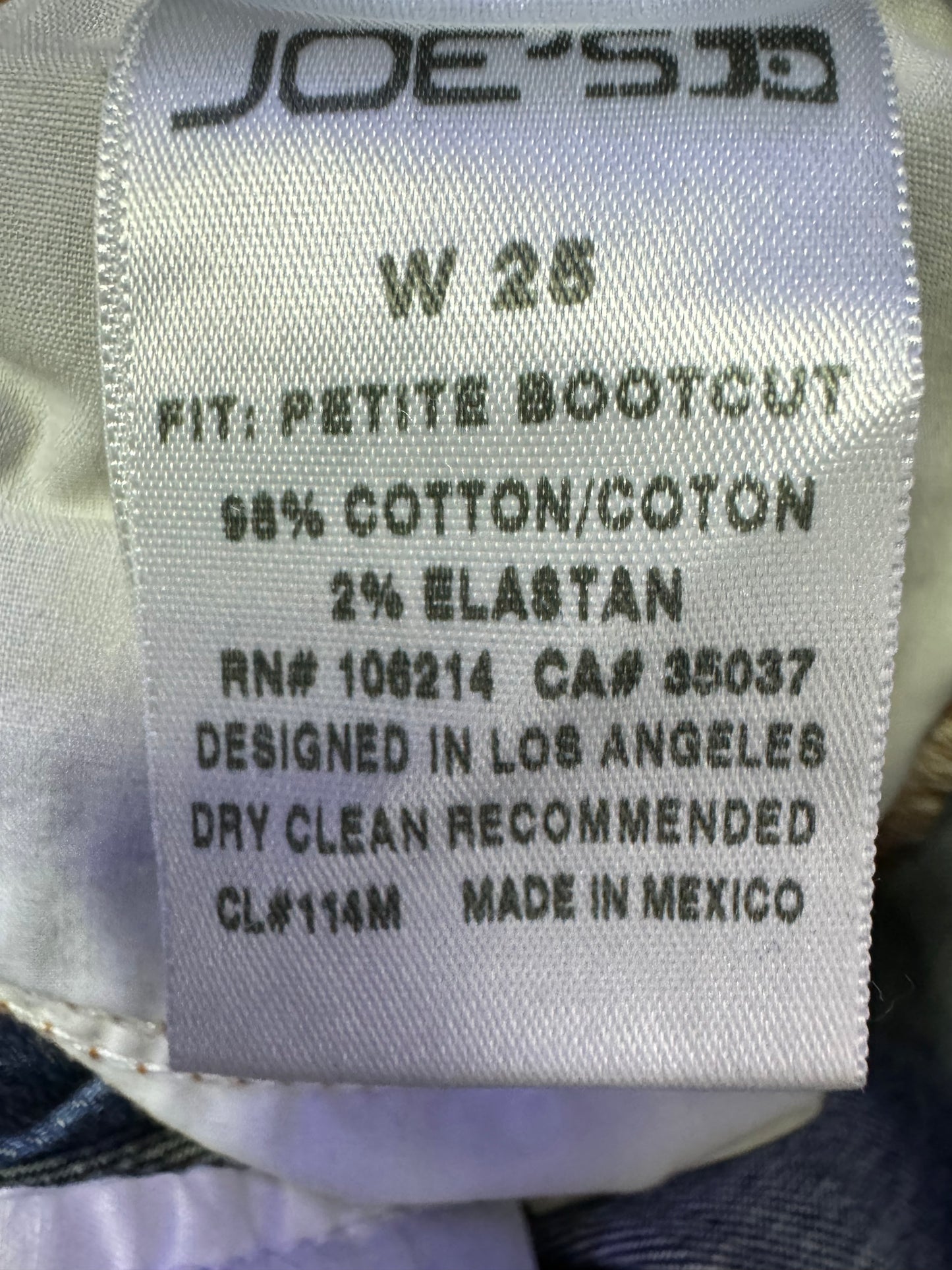 Joes Jeans Size 25 Length 30" Petite Bootcut