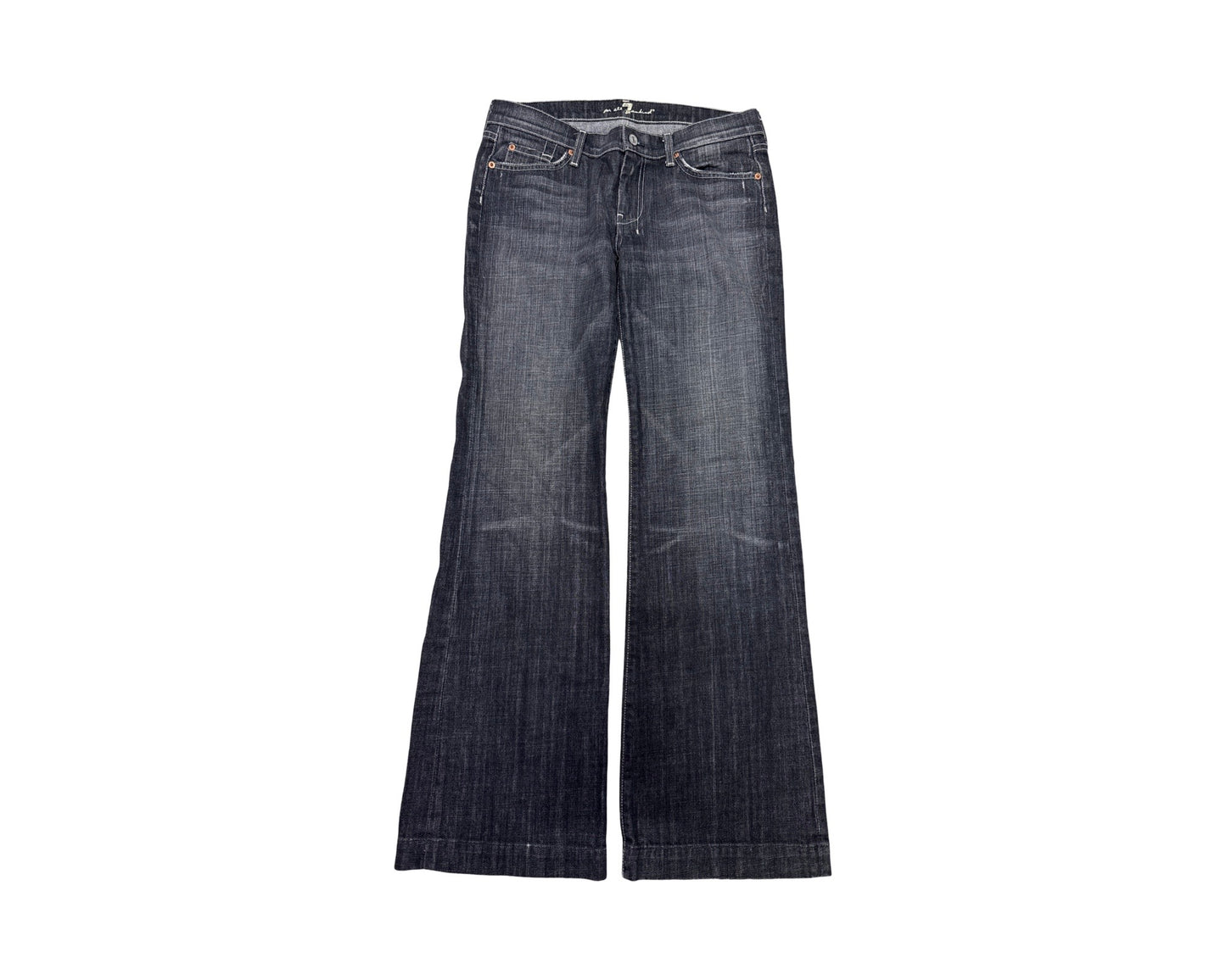 7 For All Mankind Size 31 Length 33" Dojo Black Denim