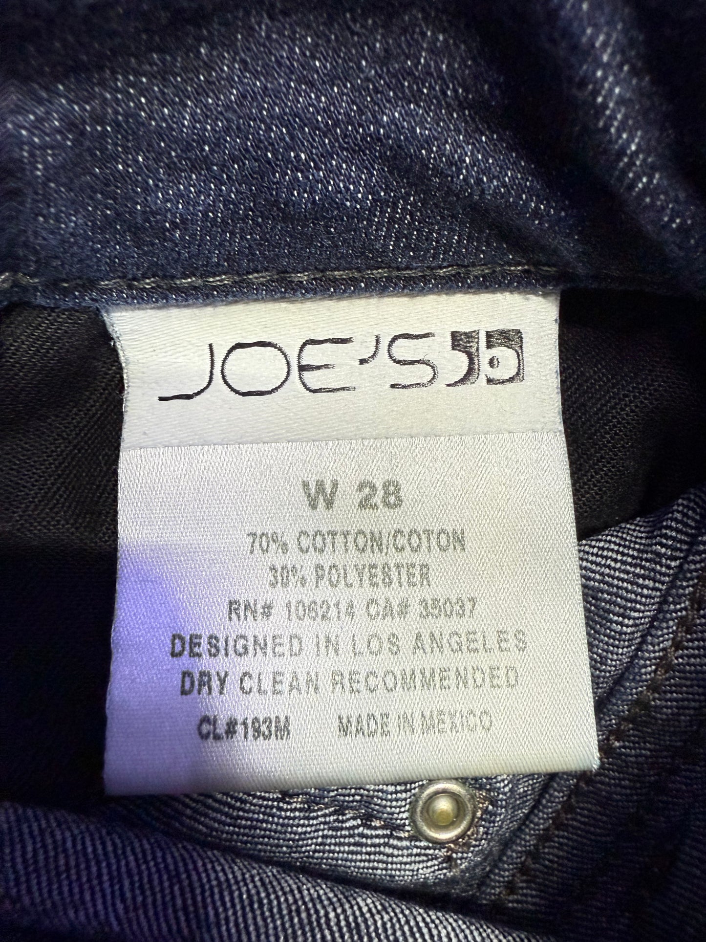 Joes Size 28 Length 33" Wide Leg Trouser