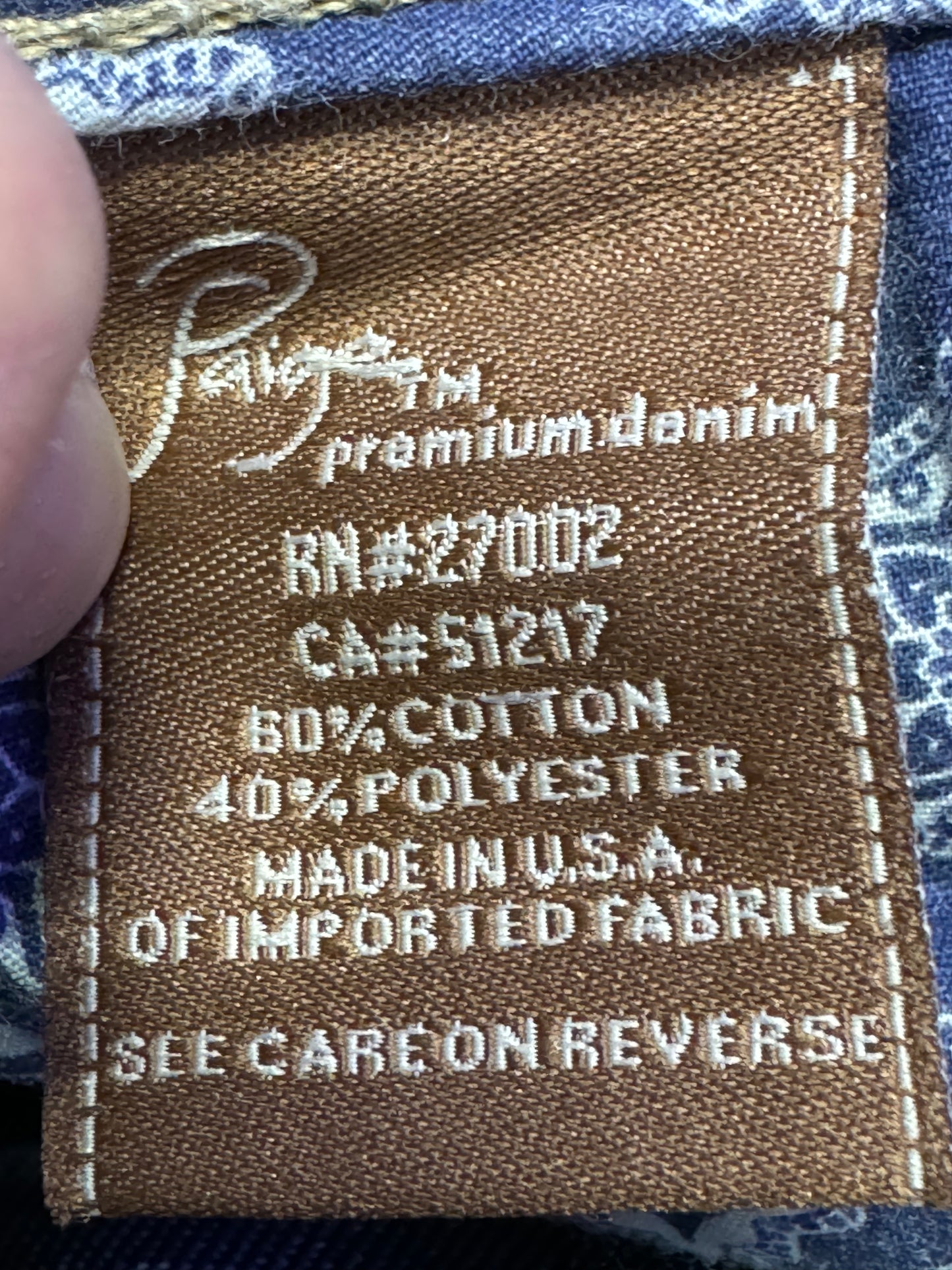 Paige Size 26 Length 37" Laurel Canyon Bootcut