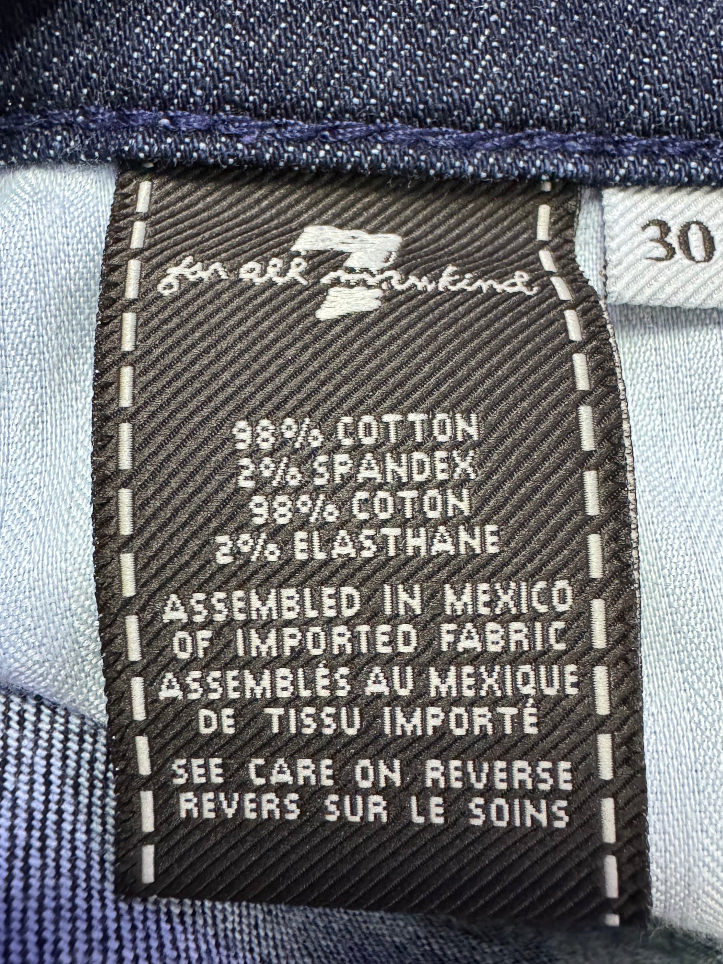 7 For All Mankind Size 30 Length 34" Bootcut