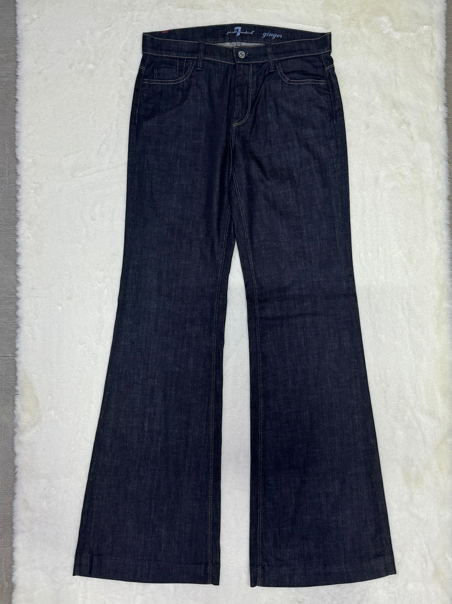 7 For All Mankind Size 30 Length 36" Ginger Wide Leg Trouser (2)