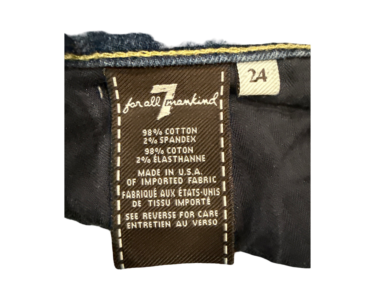 7 For All Mankind Size 24 Length 32" Dojo