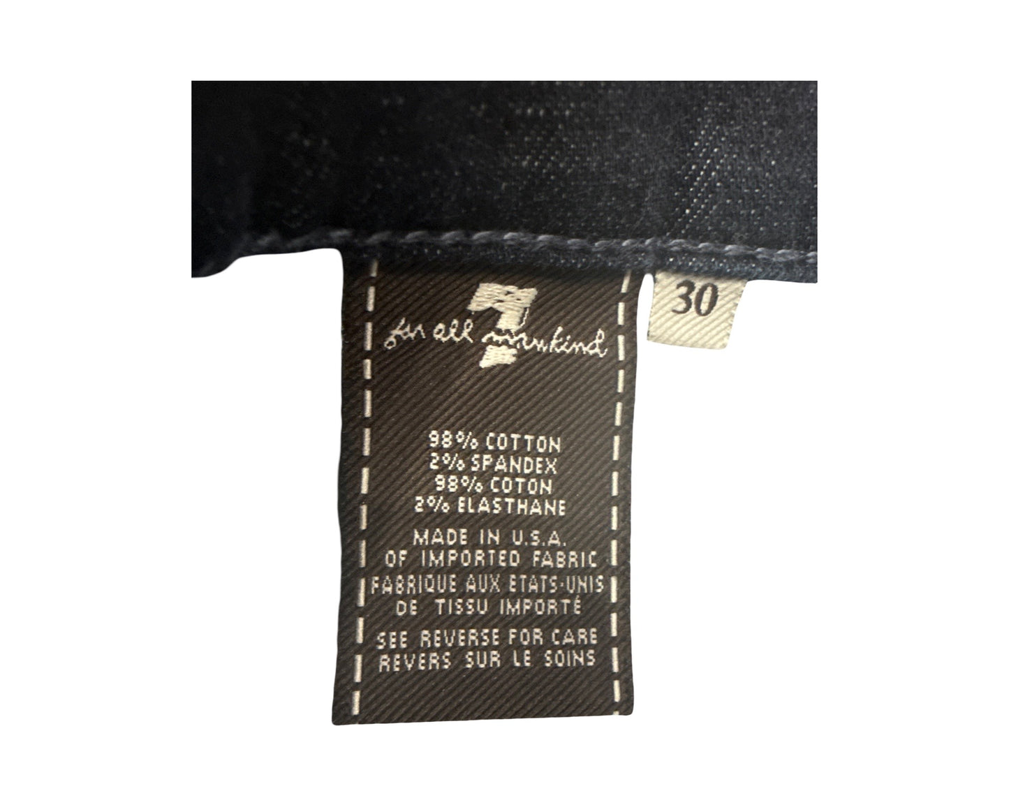 7 For All Mankind Size 30 Length 30.5" Dojo Frayed Hem
