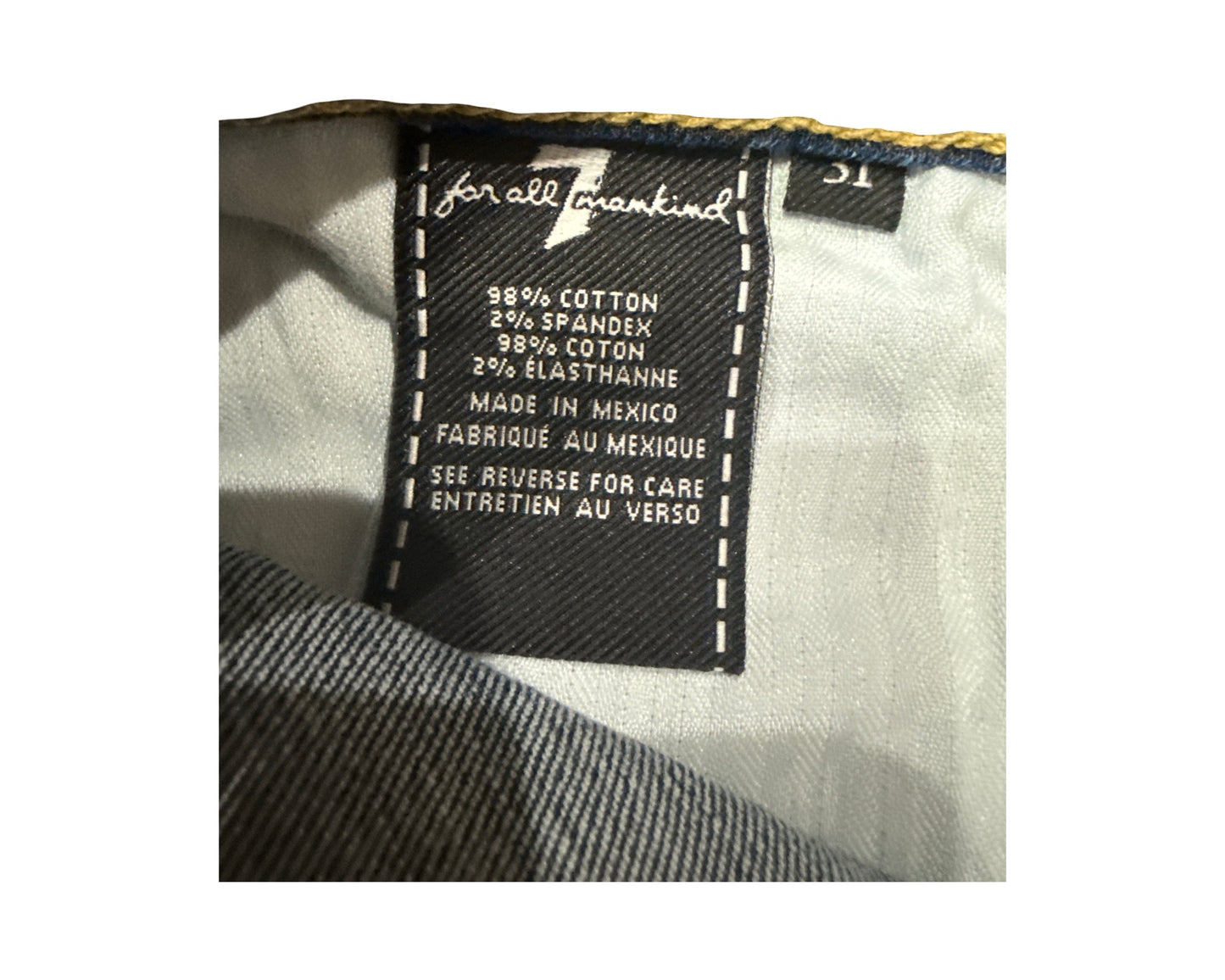 7 For All Mankind Size 31 Length 31" Dojo NWOT