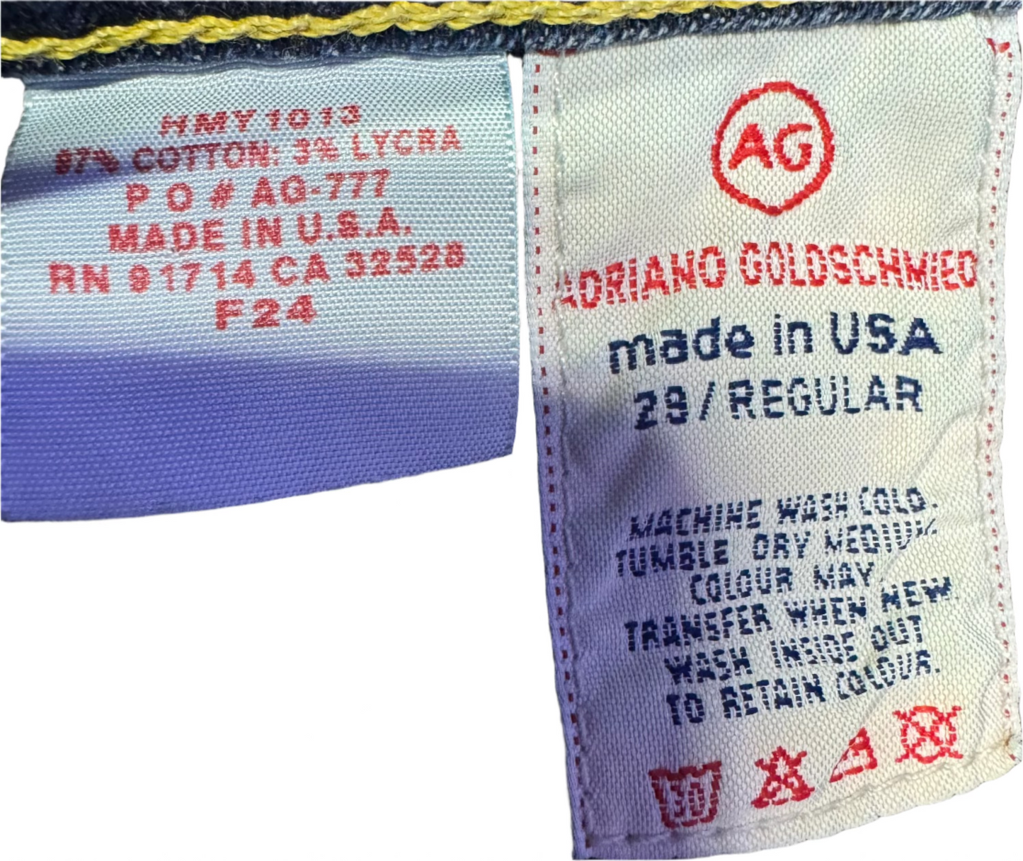 Adriano Goldschmied Size 29 Length 33" The Angel