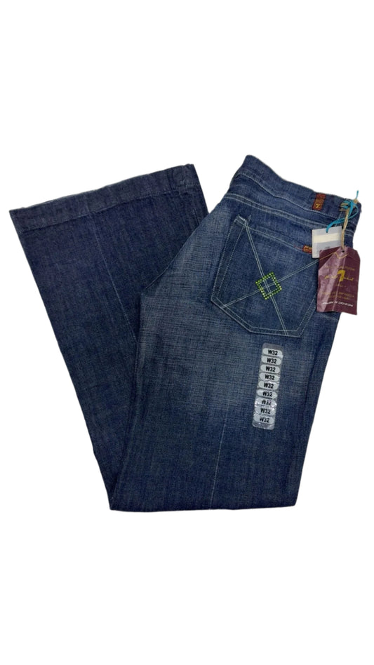 7 For All Mankind Size 32 Length 33.5" Dojo Rhinestones