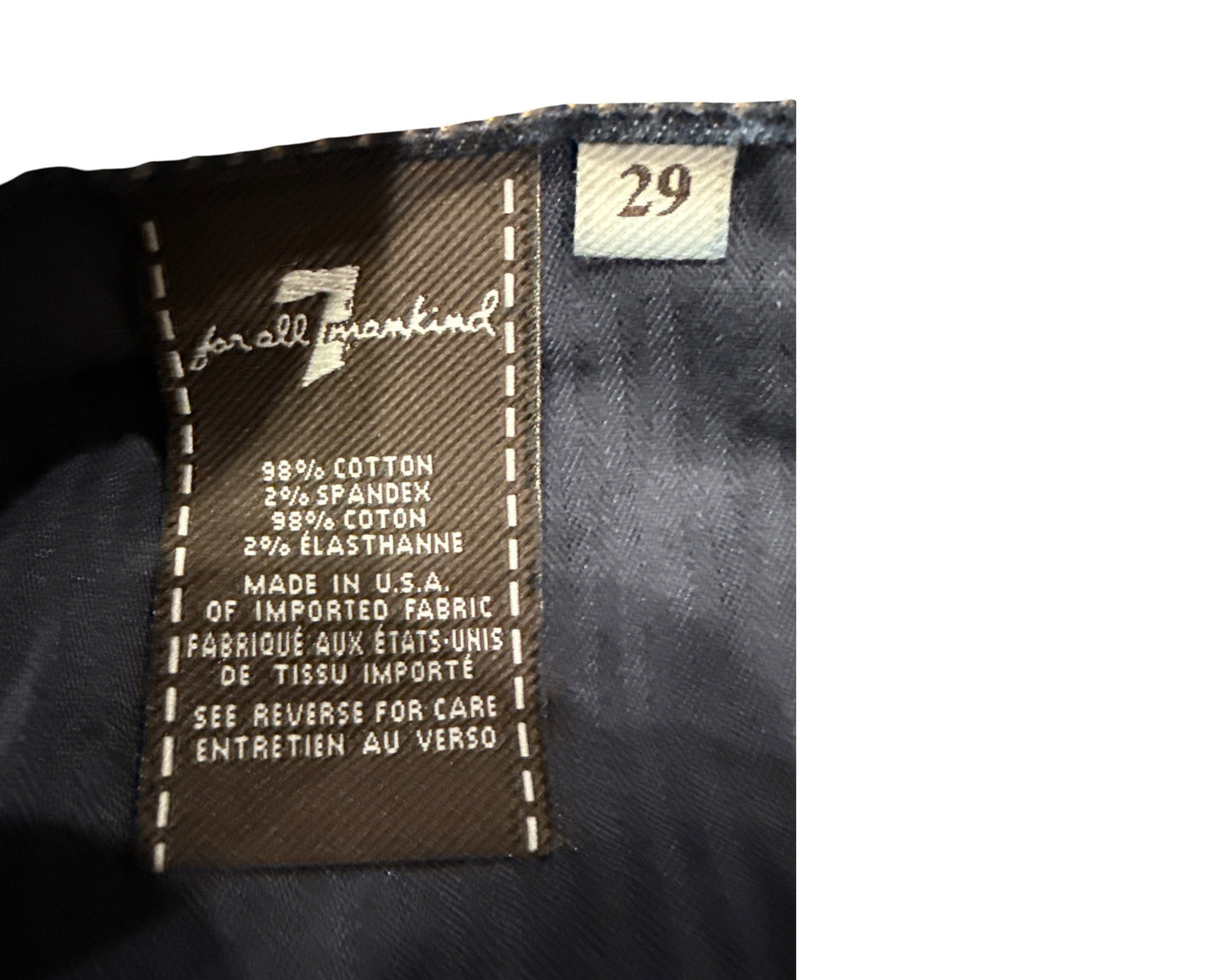 7 For All Mankind Size 29 Length 34.5 Ginger