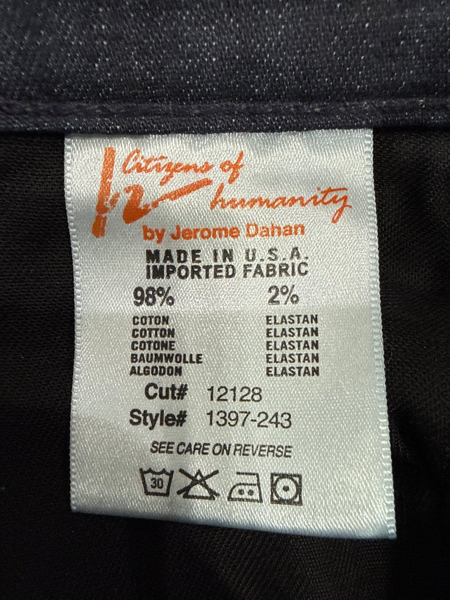 Citizens of Humanity Size 28 Length 35.5 Hutton Med Rise Wide Leg