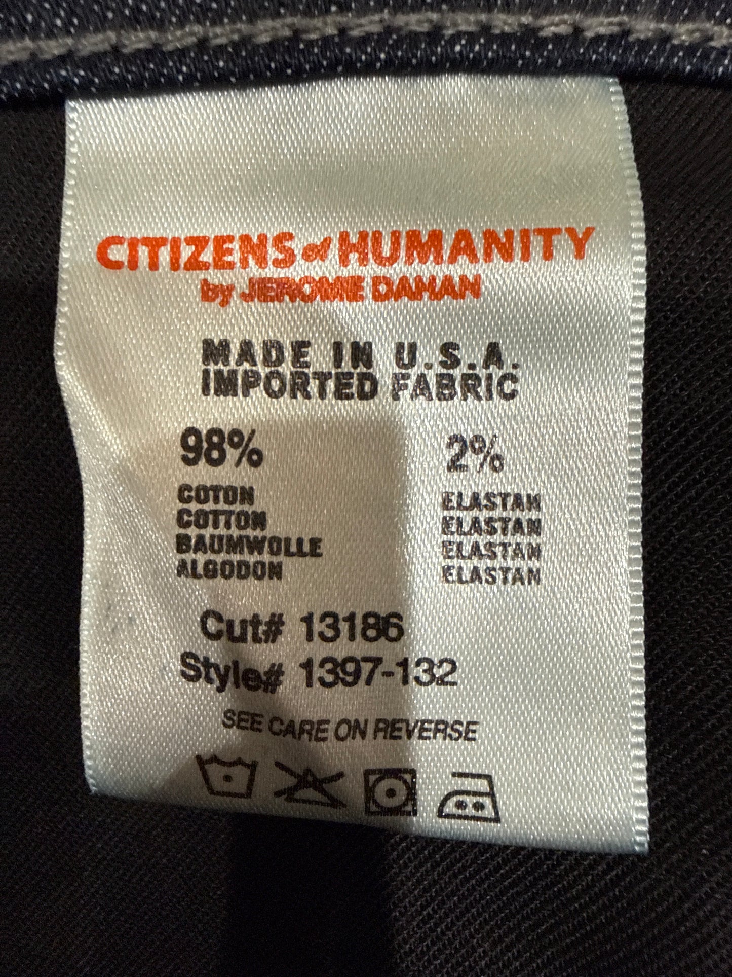 Citizens of Humanity Size 29 Length 33 Hutton Med Rise Wide leg