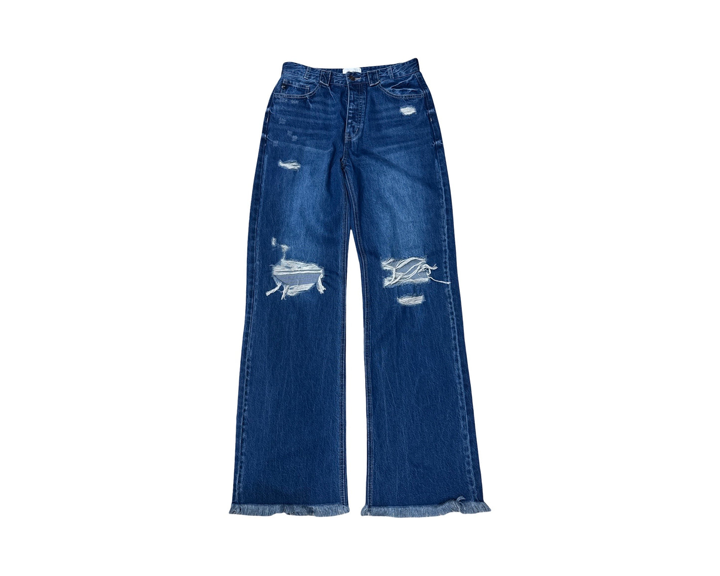 KanCan Size 9/28 Length 35 Wide Leg Distressed High Rise