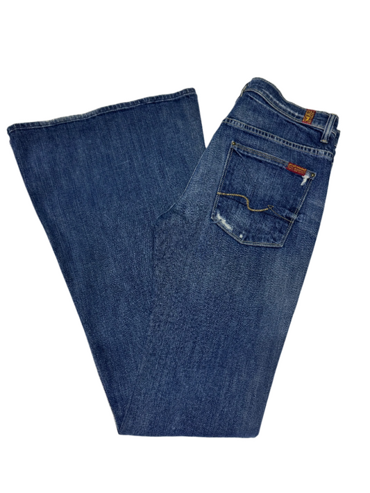 7 For All Mankind Size 31 Length 37.5" Bell Bottom Distressed