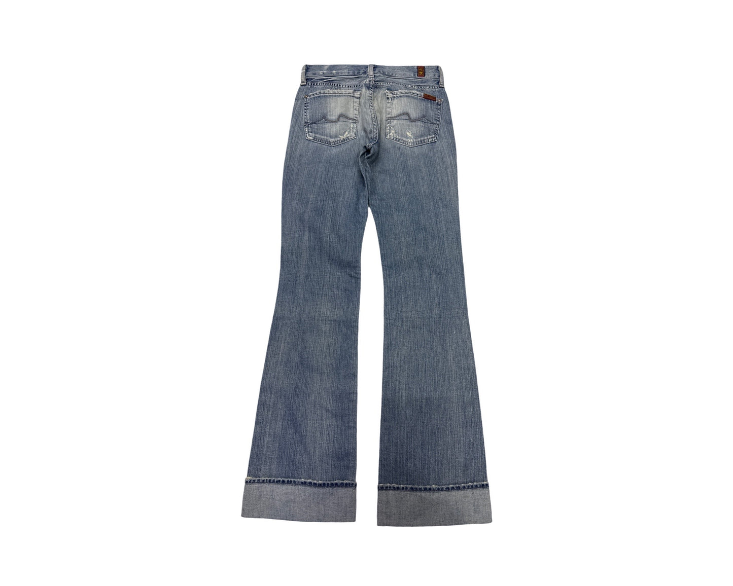 7 For All Mankind Size 25 Length 33" (+3"Cuff 36) Bootcut Distressed