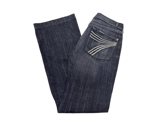 7 For All Mankind Size 31 Length 33" Dojo Black Denim