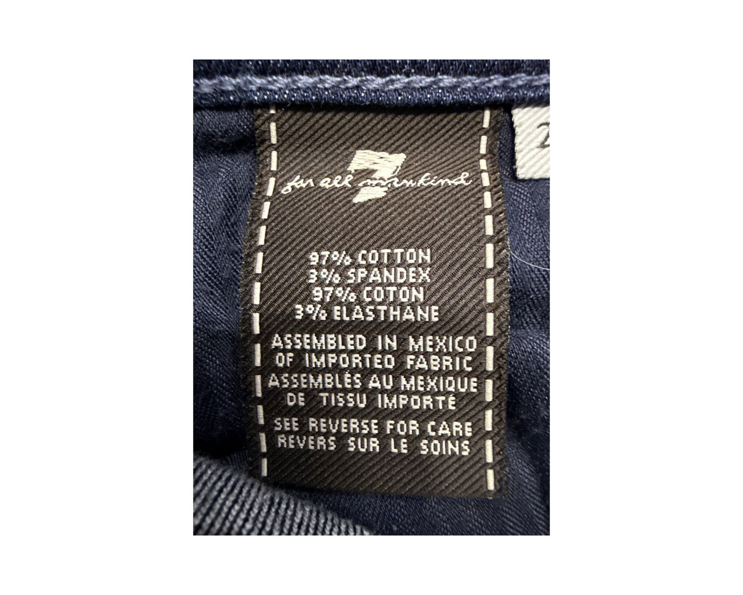 7 For All Mankind Size 25 Length 29.5" Dojo