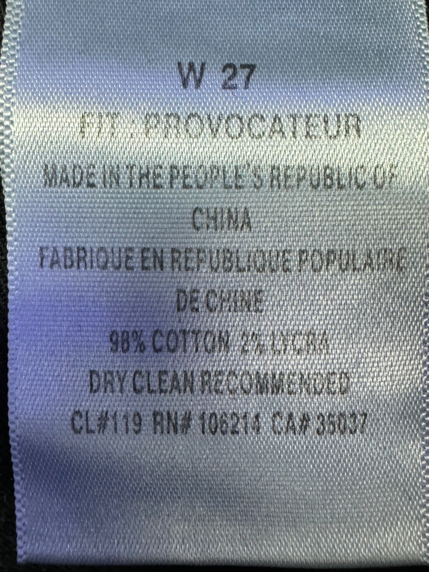 Joes Size 27 Length 31" Provocateur