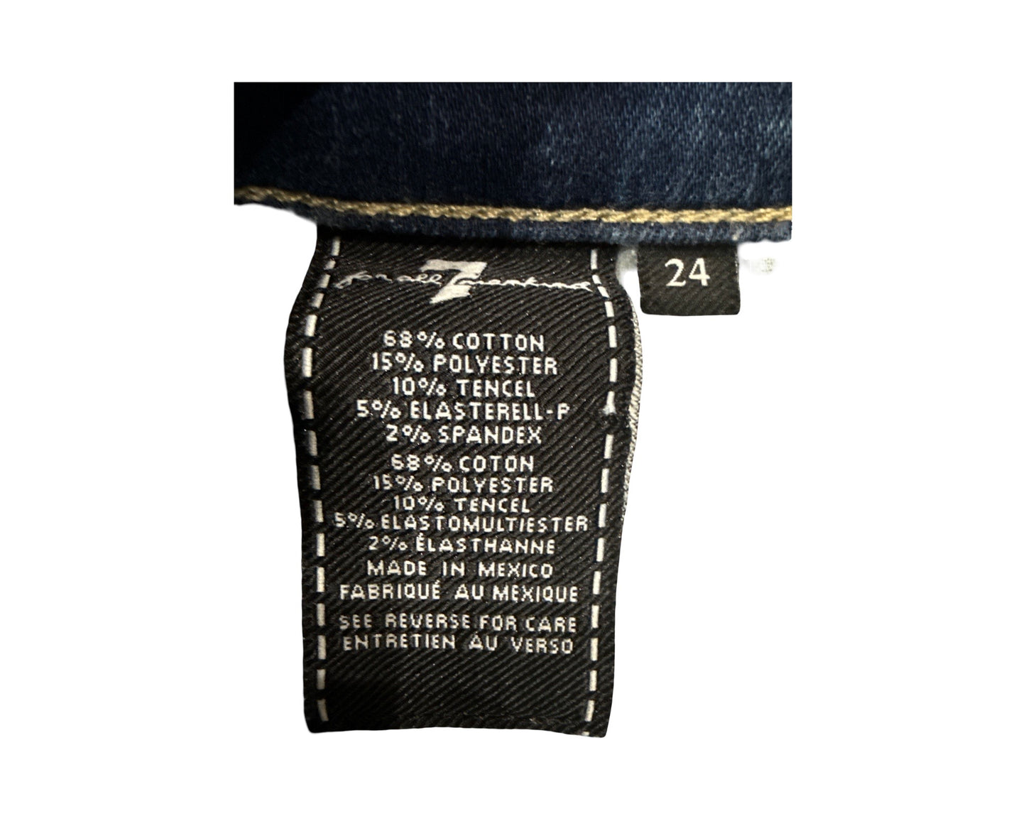 7 For All Mankind Size 24 Length 33" Dojo
