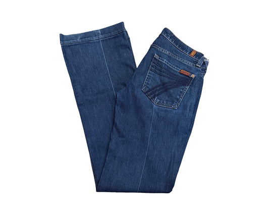 7 For All Mankind Size 27 Length 32" Dojo (has been taken in fits like bootcut)